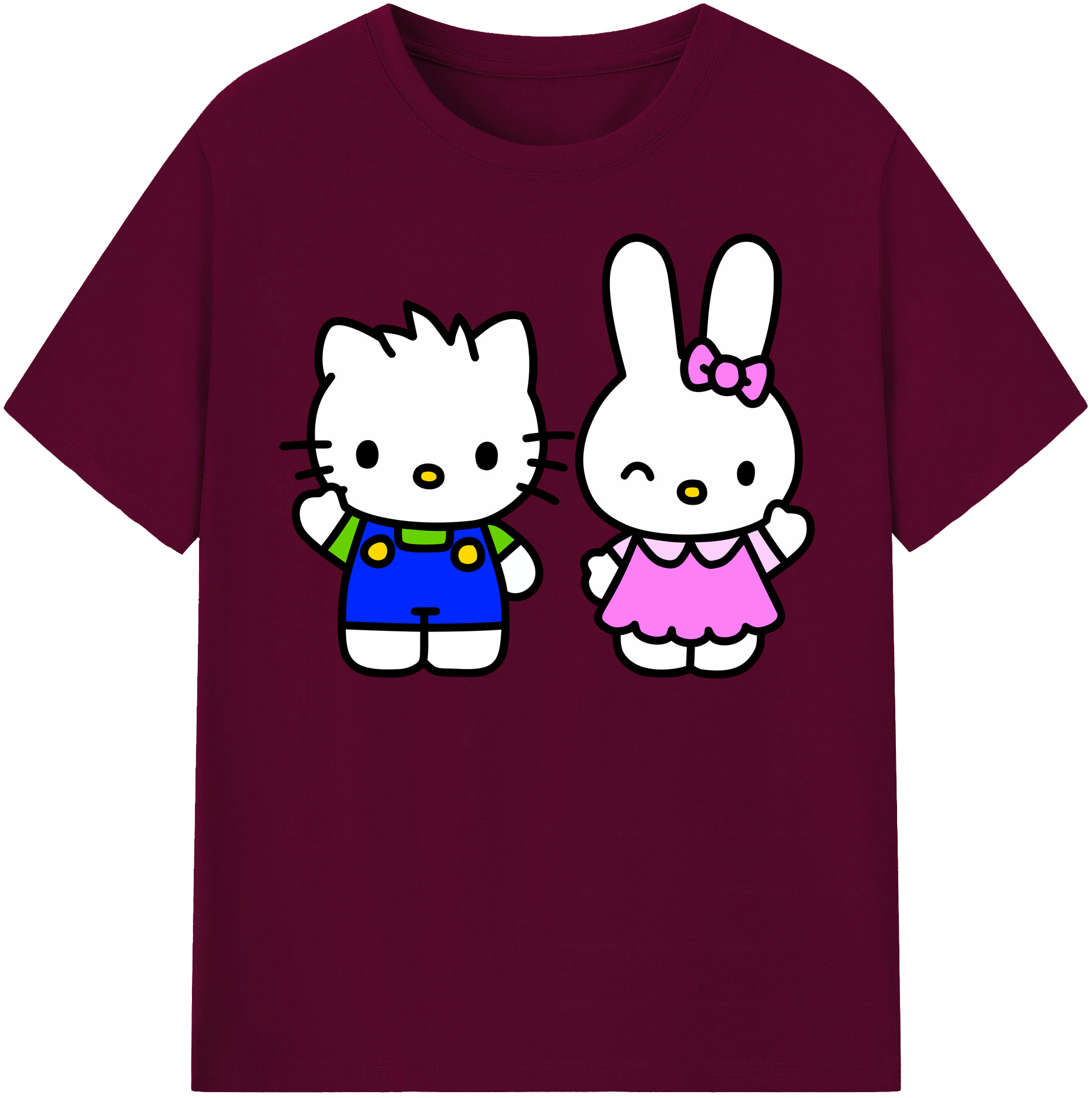 （画像用） Hello Kitty ハローキティ レディースカジュアルプリントTシャツ（綿100％）